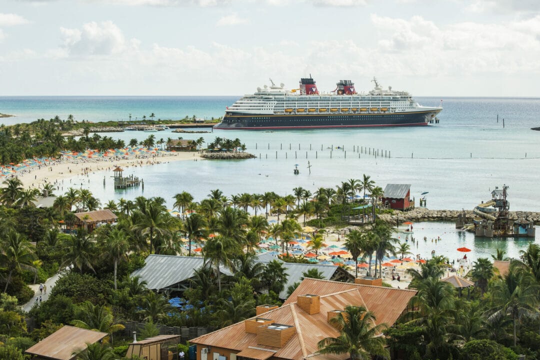 Disney Cruise Line ship at Castaway Cay