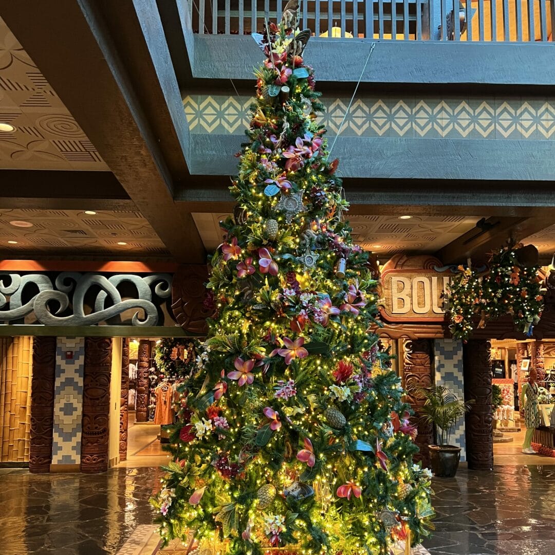 Christmas tree at the Polynesian Christmas tree at the Polynesian