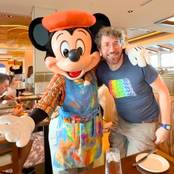 Meeting Mickey Mouse at Topolino's Terrace